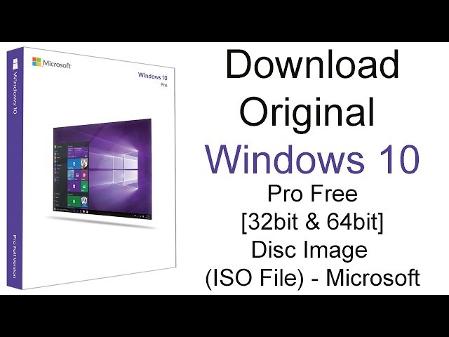 How to Download Original Windows 10 Pro (32 bit + 64 bit) ISO Microsoft in 2020