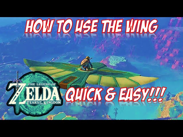The Legend Of Zelda Tears Of The Kingdom How To Use A Wing  Nintendo Switch