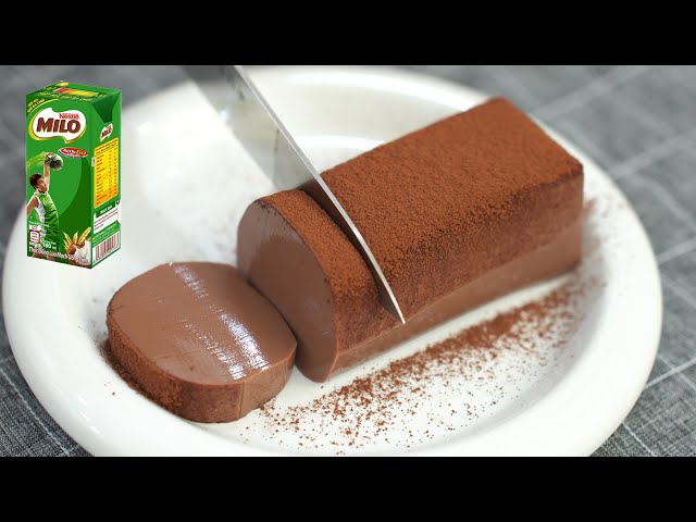 Chocolate Milo Pudding in 15 minutes (2 ingredients)