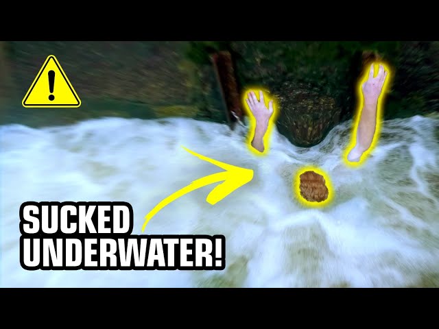 Sucked UNDERWATER through Pipe (DONT TRY) ⚠️