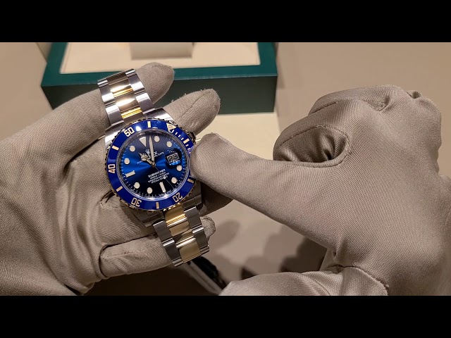 New Rolex Submariner blue dial two tone  (bluesy) Ref. 126613LB unboxing and review