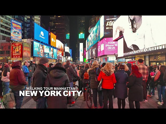 [Full Version] NEW YORK CITY - Manhattan Winter Season, Times Square and Broadway, Travel, USA, 4K