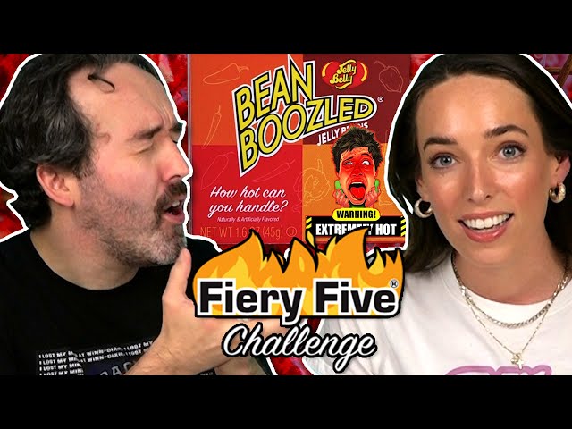 Irish People Try The Fiery Five Challenge (Spicy Beanboozled!)