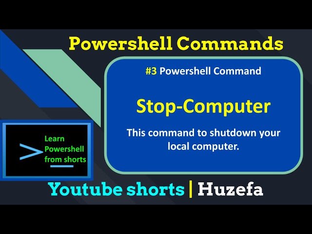 #3 Stop-Computer | Powershell Commands | Huzefa