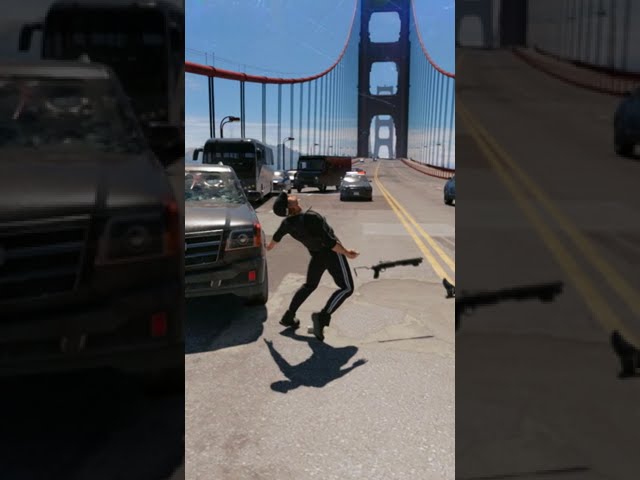 NPC Shootout On Golden Gate Bridge - WATCH DOGS 2 NPC Wars #Shorts