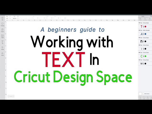 Working with Text and Fonts in Cricut Design Space - Beginner's Guide