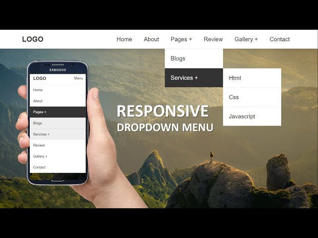 Simple Responsive Dropdown Navigation Menu Using Pure HTML And CSS Only
