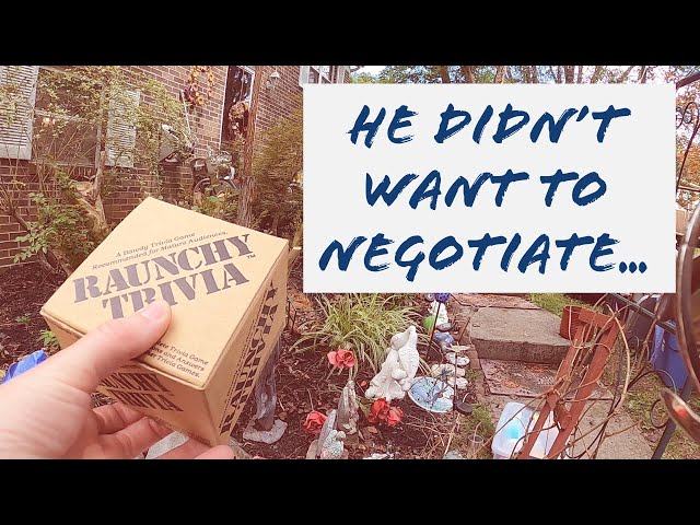 HE WOULDN'T NEGOTIATE WITH ME AT THIS YARD SALE | Garage Sale Shop With Me to Sell on Ebay & Posh!