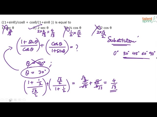 Trigonometry | Additional Example 25 to 27 | Quantitative Aptitude | TalentSprint Aptitude Prep