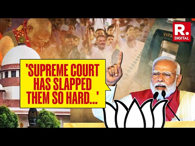 PM Modi's 'Thappad' Jibe At Opposition Over EVM Issue, Says Supreme Court Cleared It All | Karnataka