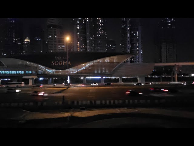 Dubai UAE "winter tram ride": Dubai Marina JBR-2 Tram Station to Al Sufouh TS (01.27.'24: 4K-UHD)