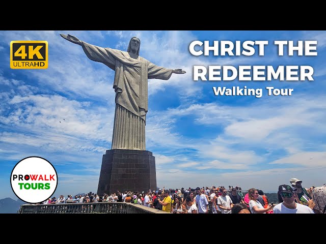 Tour Christ the Redeemer in Rio de Janeiro, Brazil - Walking Tour - 4K60fps with Captions