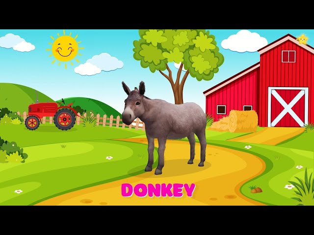 3D Farm Animals for Kids Learn Animal Name and Sound