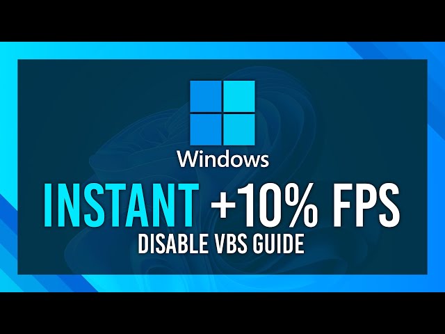 INSTANT 10% FPS Boost | Disable VBS in Windows 10/11