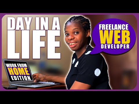 Day in a life of a freelance web developer | working from home
