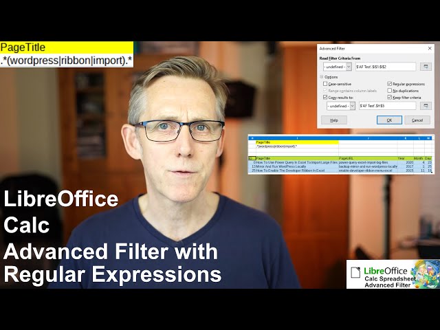 Libreoffice Calc Advanced Filter With Regular Expressions