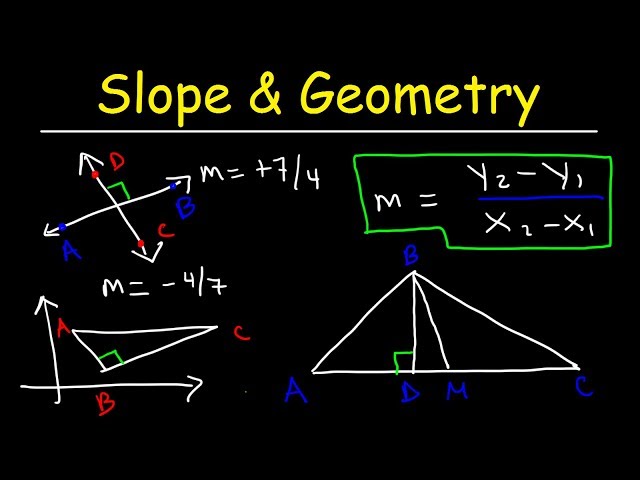 Finding The Slope Given Two Points - Parallel & Perpendicular Lines - Altitudes & Medians | Geometry