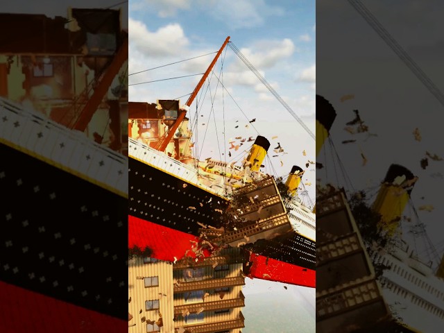 Titanic vs Building 😱 #shorts  #teardown