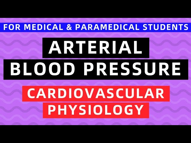 ARTERIAL BLOOD PRESSURE | CARDIOVASCULAR PHYSIOLOGY