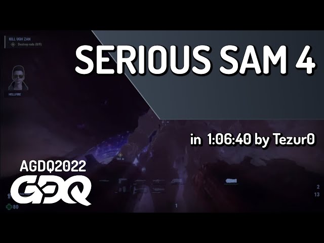 Serious Sam 4 by Tezur0 in 1:06:40- AGDQ 2022 Online