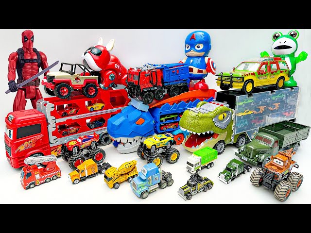 Transformers Bumblebee Rise of BEASTS: Robot Tobot Stopmotion - Best of Monster TRUCK Transport JCB