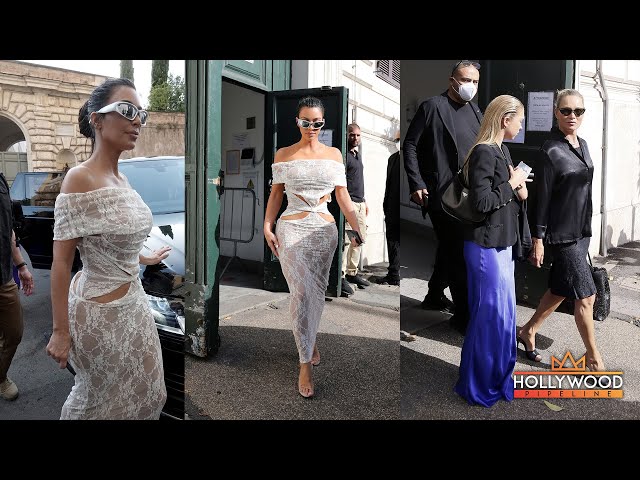 Kim Kardashian wears risqué dress for her visit to the Vatican with British model Kate Moss