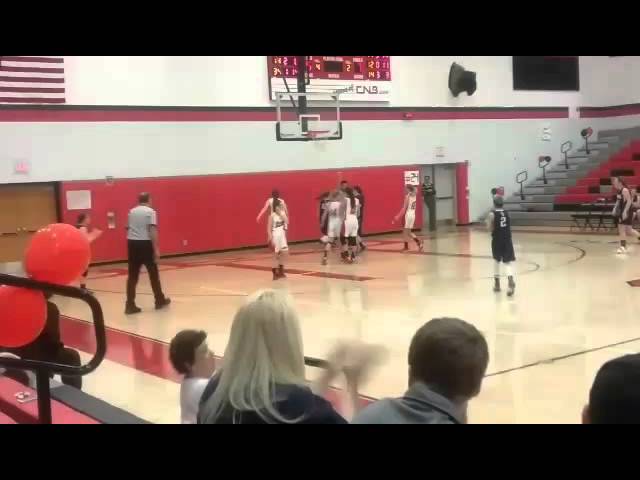 High School Girls Basketball, Lady Mounties vs Lady Bison, final minutes part 1