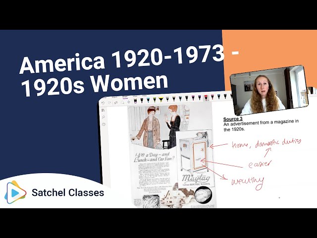 AQA America 1920 1973   1920s Women | History | Satchel Classes