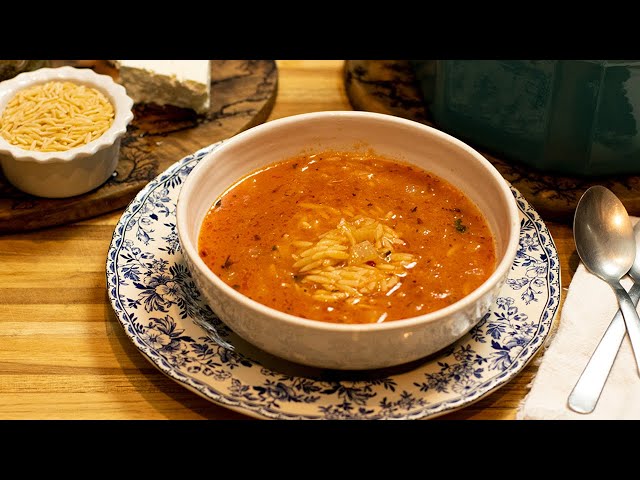 Manestra: Greek Tomato & Orzo Soup
