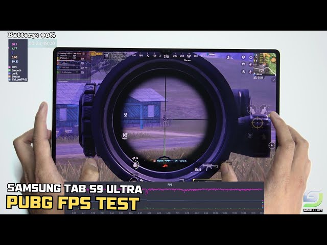Samsung Galaxy Tab S9 Ultra test game PUBG 90 FPS Update 2024 | Snapdragon 8 Gen 2