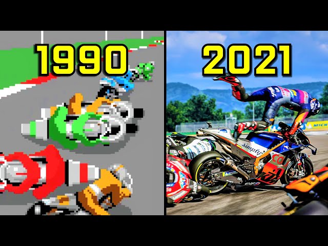 Evolution of CRASHES in MotoGP Games 1990-2021