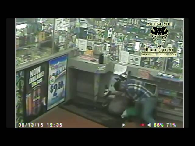 Caught on Camera  Man Loses Gun in Fight Against Armed Robber