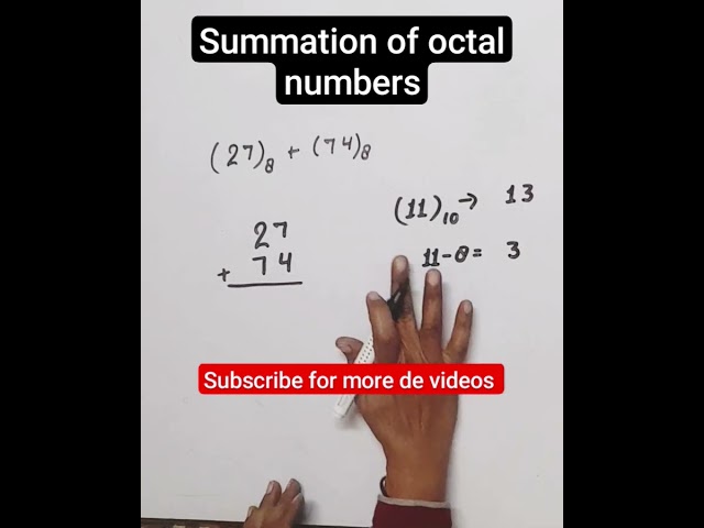 addition of octal numbers