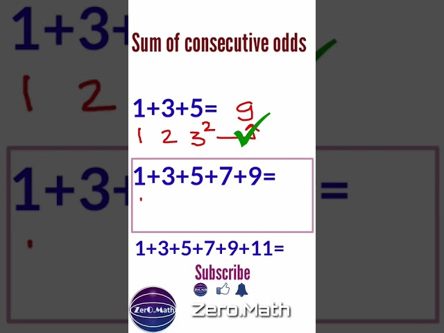 how to sum odd numbers #shorts #youtubeshorts #addition #multiplication #math