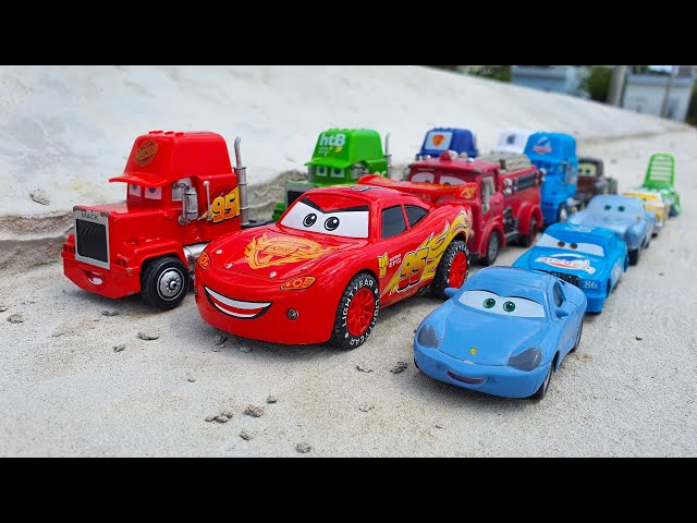 Looking for Disney Pixar Cars On the Rocky Road: Lightning Mcqueen, Finn Mcmissile, Sally, Tow Mater