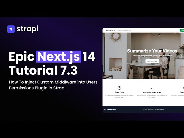 Protecting User Information With Strapi Middleware– Part 7.3 Epic Next.js Tutorial for Beginners
