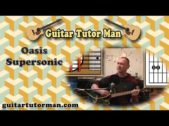 Supersonic - Oasis - Acoustic Guitar Lesson (easy-ish)