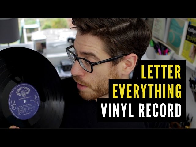 Writing on a Vinyl Record with a Gold marker | Letter Everything #01
