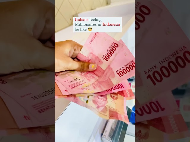One day millionaire in Indonesia be like 🤪 #indonesia #rupiah #indonesiatravel #RituPandit