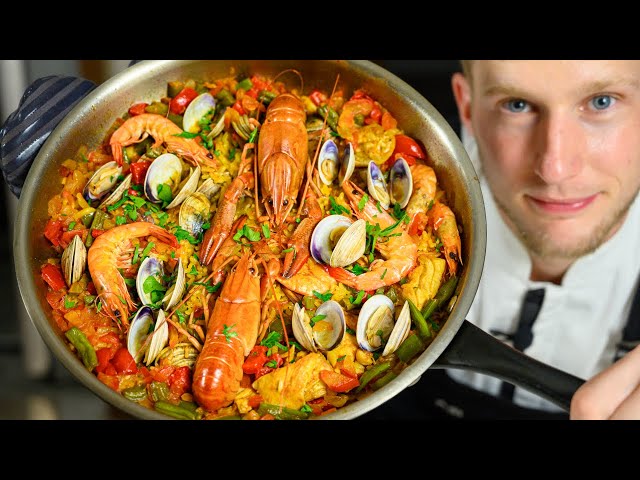[ENG中文 SUB] Easy PAELLA Recipe w/ CHICKEN and SEAFOOD