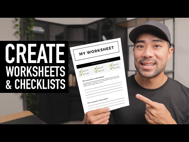 How To Create Online Course Worksheets, Checklists and Plans in Canva