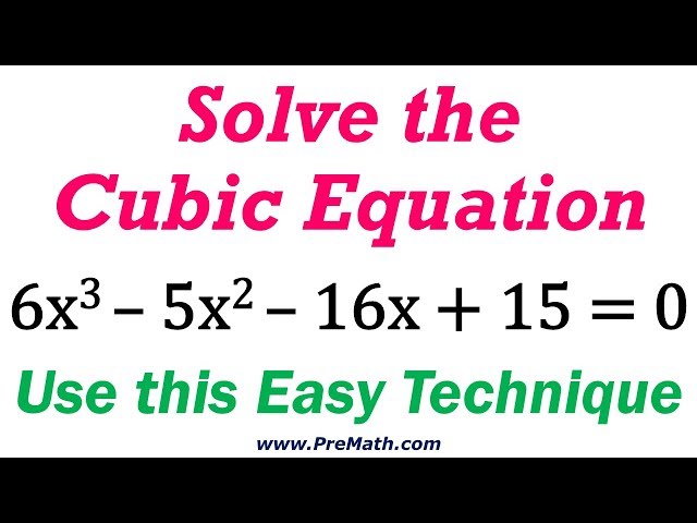 Solve Cubic Equations - Total Sum Method