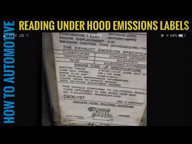 How to Read the Under Hood Emissions Label