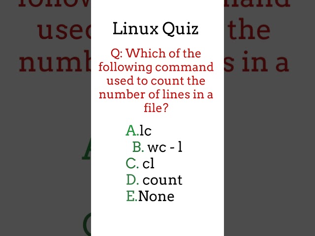 Linux daily quiz #linux #linux_tutorial #linuxinterviewquestions #technicalsupport