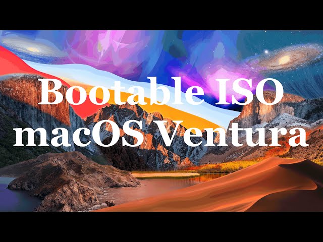 How to create a bootable macOS Ventura iso installer for virtualbox & VMware?