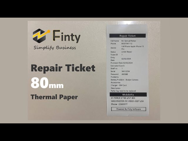 Repair Ticket 80mm