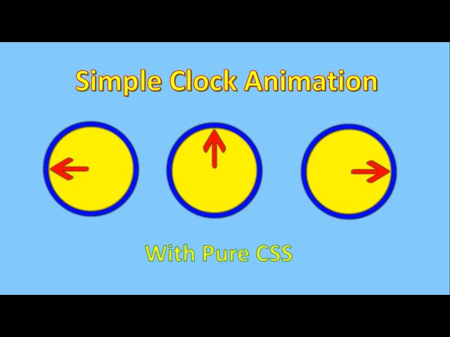 Clock Animation With Pure CSS | Simple CSS animation Tutorial