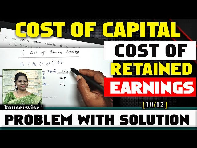 [10/12] Cost of Retained Earnings | Cost of Capital | Financial Management in English | Kauserwise
