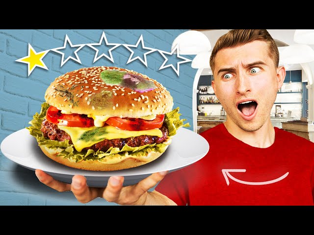 Eating At The WORST Rated Restaurants For 24 Hours