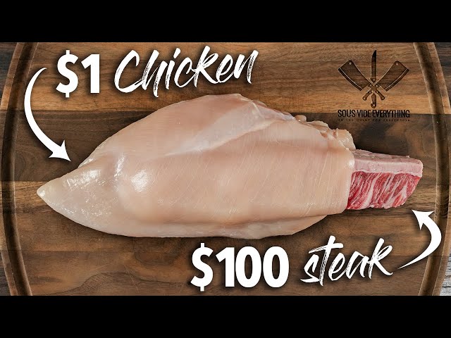 I put $100 Steak in a $1 Chicken and this happened!